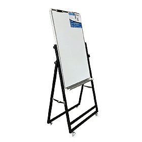 Bảng Flipchart sơn tĩnh điện màu đen 60x100cm-Mặt bảng trắng không ô ly-Bảng giá rẻ BAVICO 