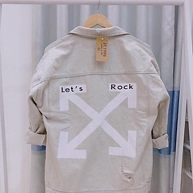 Được Kiểm Hàng Trước Khoác jean let’s rock HÀNG SIÊU CẤP