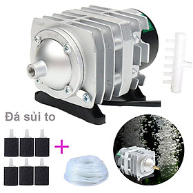 MÁY SỤC SỦI THỔI KHÍ OXY 6 VÒI, 25W CHO HỒ BỂ CẢ CẢNH - TÔM - CÁ - SỬ DỤNG NGUỒN ĐIỆN 220V - ACO 208. TẶNG 6 ĐÁ SỦI TO + 6M DÂY 