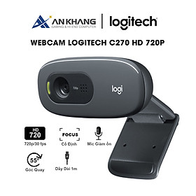 Thiết bị truyền hình ảnh (Webcam) Logitech C270 tích hợp Micro - Hàng Chính Hãng