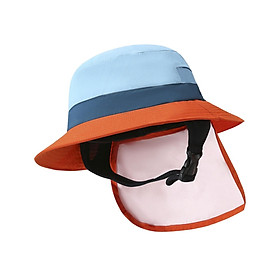 Surf Bucket Hat with Chin Straps Sun Protection Windproof Summer Wide Brim Fisherman Hat for Water Sports Camping Boating Outdoor Men Women