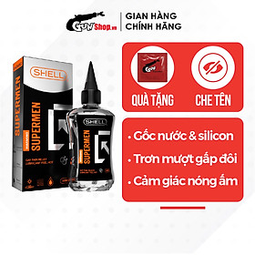 Gel bôi trơn hậu môn nóng ấm Shell Supermen Warming - Chai 90ml | GUNSHOP VIỆT NAM