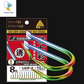 Lưỡi Câu Cá CJF, Lưỡi Câu TiTan 7 Màu Có Ngạnh  Cao Cấp Chuyên Câu Đài , Câu Đơn