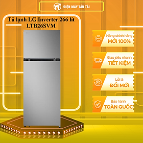 Tủ lạnh LG Inverter 266 lít LTB26SVM (Màu Bạc) - Hàng Chính Hãng
