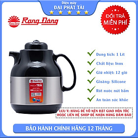 Mua Phích pha trà cao cấp Rạng Đông  1 lít  giữ nhiệt  thân inox  vai nhựa  Model: RD-1055 ST1.E- Chính hãng