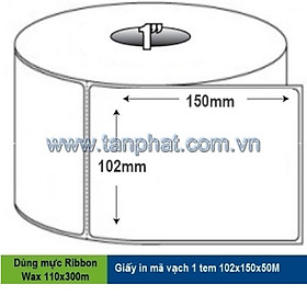 Mua Giấy in mã vạch 1 tem 100x100x100M - bo góc- Hàng chính hãng