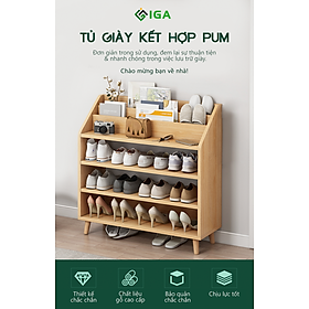 Tủ giày kết hợp pum