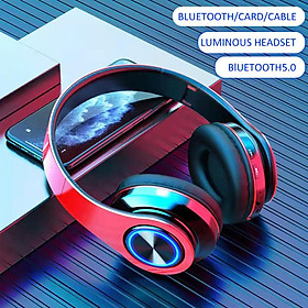 B39 Tai nghe phát sáng không dây Tai nghe Bluetooth Subwofer Subwofer Stereo Pluggable Gleping Game Sport
