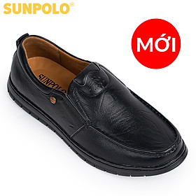 Giày mọi nam da bò SUNPOLO CS5074 Có 2 phiên bản màu