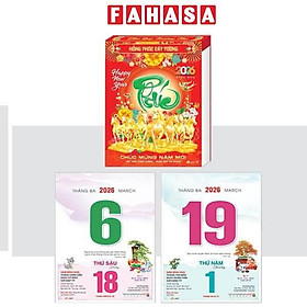 Lịch Bloc Đại 2026 - Chủ Đề Bonsai Phong Thủy - Văn Lang VL12C