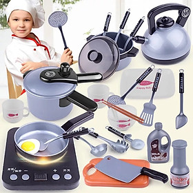 [KHUYẾN MÃI SỐC] Bộ đồ chơi nấu ăn cao cấp Kitchen 36 chi tiết kèm các món ăn và nhiều phụ kiện đồ dùng nhà bếp thiết kế đẹp, giống thật, cho bé vừa học vừa chơi, chất liệu nhựa đẹp, an toàn cho trẻ