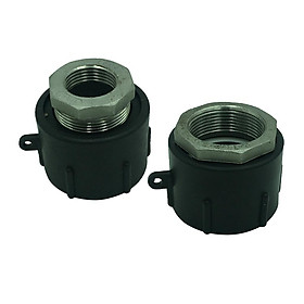 2 Pieces IBC Water Tank Valve Connector 60x6mm, Barrels Fitting Parts- Tote Adapters for Garden Hose - 1 inch 1.5 inch Inner Thread