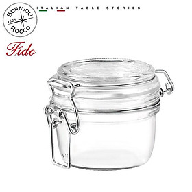 Hũ thủy tinh Italy Bormioli Rocco Fido 130ml, nắp ron kín hơi, cất trữ thực phẩm trong ngăn đông tủ lạnh