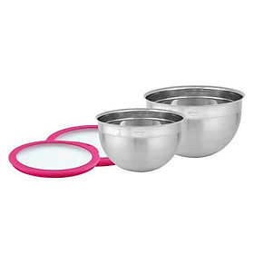 Bộ 2 tô trộn có nắp đậy Rösle 13588 20-24cm hàng Chính hãng
