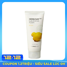 Sữa Rửa Mặt Làm Sáng Da The Face Shop Daily Herbal Lemon Foam Cleanser 170ml