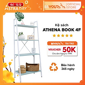 Mua Kệ Sách Gỗ 4 Tầng BEYOURs - Kệ Đựng Sách Khung Sắt - ATHENA BOOK 4FL - Nội Thất Phòng Khách Phòng Làm Việc