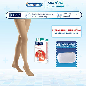 phẩm Vớ Y Khoa Siêu Mỏng JOBST UltraSheer - Vớ Đùi, Màu Da, Kín Ngón, Áp Lực 20-30mmHg, 2 Chiếc (Tất Y Khoa)