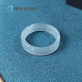 Nhẫn đá cẩm thạch lam ngọc dày 4-5 li không kén mệnh