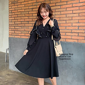Nh080420-ĐẦM XÒE VIỀN BÈO CỔ TIM s-6xl
