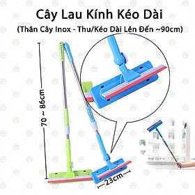 Mua  Kéo Dài  Cây Lau Kính Cán Dài KhoNCC Hàng Chính Hãng - Kéo Dài Gần 1 Mét - Tránh Tiếp Xúc Nước Chất Tẩy Bảo Vệ Da Tay - KDHS-3004-CLK