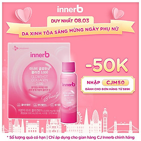 Hộp 6 chai nước uống Collagen Vitamin C sáng da InnerB Glowshot (50mlx6) - Sản Phẩm Chính Hãng