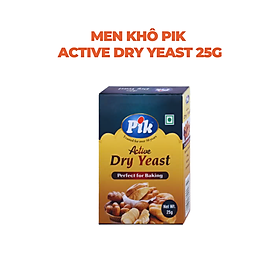 Men khô PIK ACTIVE DRY YEAST 25G làm bánh bao, bánh mì, bánh trung thu, một số loại bánh nướng...