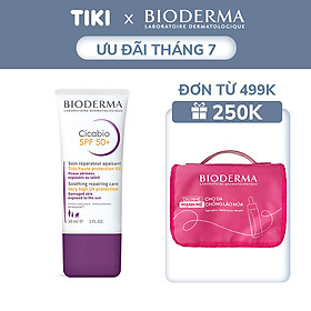 Kem Dưỡng Phục Hồi Da Tổn Thương Và Hạn Chế Tăng Sắc Tố Sau Viêm Bioderma Cicabio Creme Spf 50+ 30ml