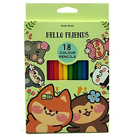 Chì Màu 18 Màu 009 - Mẫu 4 - Bao Bì Xanh Lá Nhạt