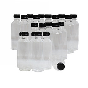 Combo 20 chai nhựa PET Chấn Thuận Thành đựng trà sữa, nước ép 330ml - chai tròn kèm nắp (PET3020T-T-20)