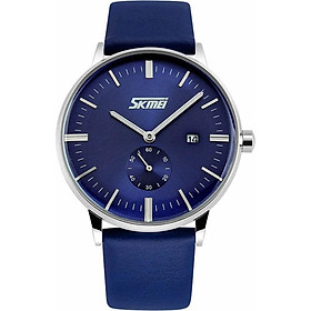 Đồng hồ nam Skmei dây da kim rốn thời trang trẻ trung JS-SK9083- xanh