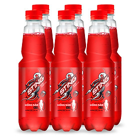 Lốc 6 Chai Nước Giải Khát Sting Đỏ Dâu (330ml / Chai)