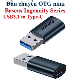 Đầu chuyển cổng USB 3.1 male ra C female Baseus Ingenuity ZJJQ000101_Màu ngẫu nhiên- Hàng chính hãng