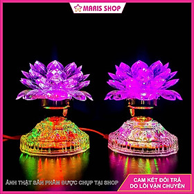 Mua Đèn thờ Hoa Sen 2 Tầng LED để bàn thờ Phât  Tổ Tiên tự đổng đổi màu  đèn chưng bàn thờ đẹp