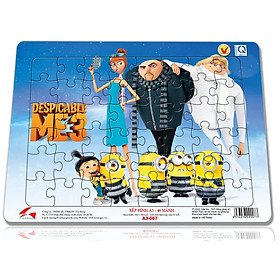 Xếp hình Tia Sáng  Despicable Me 3  (48 Mảnh Ghép) - Tặng kèm câu đố mặt sau cho bé