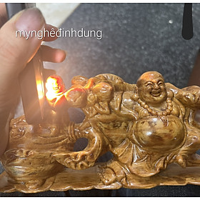 Mua Tượng phật di lặc kéo bao vàng để ôtô bàn học bàn làm việc...bằng gỗ huyết long kt 20×10×7cm