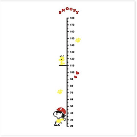 Miếng dán tường đo chiều cao cho bé Snoopy Hat 3D