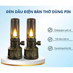 Đèn Thờ cổ điển - dùng pin thiết kế cổ điển trang trí dùng làm đèn thờ - giao mầu ngẫu nhiên - đồng