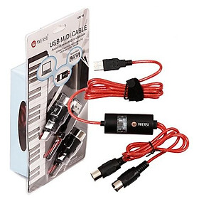 Mua Dây cáp Midi to USB Cable cho Organ  Máy tính  Keyboard  Piano (kết nối truyền tín hiệu  âm thanh sang Computer )