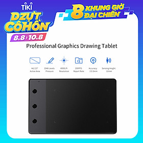Huion Bộ Bảng Vẽ Đồ Họa H420 Với Bút Ghi Hình Không Dây Kỹ Thuật Số-Màu Đen