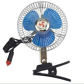 Quạt Điện Mini 12V Có Chân Kẹp Chuyên Dụng Trên Xe Ô Tô 