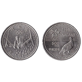 Mua Xu Nhật Bản 500 Yên kỷ niệm Thế vận hội mua đông 1998 Nagano  kèm hộp đựng