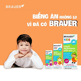 Vitamin tổng hợp cho trẻ Brauer Multivitamin Úc hỗ trợ trẻ phát triển cân đối, tăng sức đề kháng, giảm biếng ăn, giúp trẻ ngủ ngon - OZ Slim Store