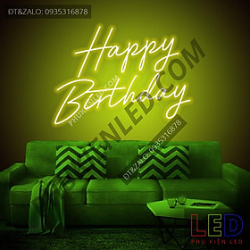 Mua Đèn Led Neon Chữ Happy Birthday cực chất - Happy Birthday Neon Sign - Đèn Led Neon Trang Trí