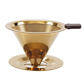 Pour Over Coffee Dripper Strainer Stainless Steel Cone Filters Style A