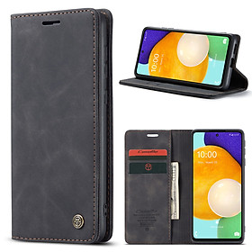 Bao da dạng ví dành cho Samsung Galaxy A55 Hãng Caseme Có ngăn cài thẻ, ví đựng tiền tiện lợi - Hàng chính hãng - Màu Đen