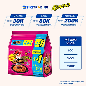 Mì Xào vị Gà - Volcano - Koreno lốc 5 gói