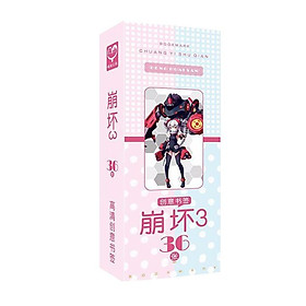 Bookmark Honkai Impact 3 hộp ảnh tập ảnh đánh dấu sách kẹp sách tiện lợi 36 tấm anime chibi dụng cụ học tập tặng ảnh thiết kế vcone