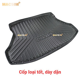 Lót cốp xe ô tô (qd) Civic 2011-2015 chất liệu TPV thương hiệu Macsim màu đen