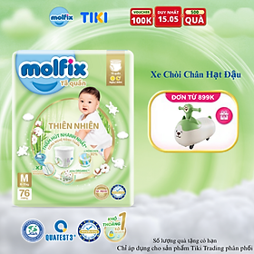 Tã quần Molfix Thiên nhiên Ultra M (6kg 11kg) Gói 76 miếng