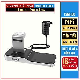 Mua Bộ đế sạc nhanh không dây 4 in 1 có chứng nhận MFi Choetech T316 (Hàng chính hãng)